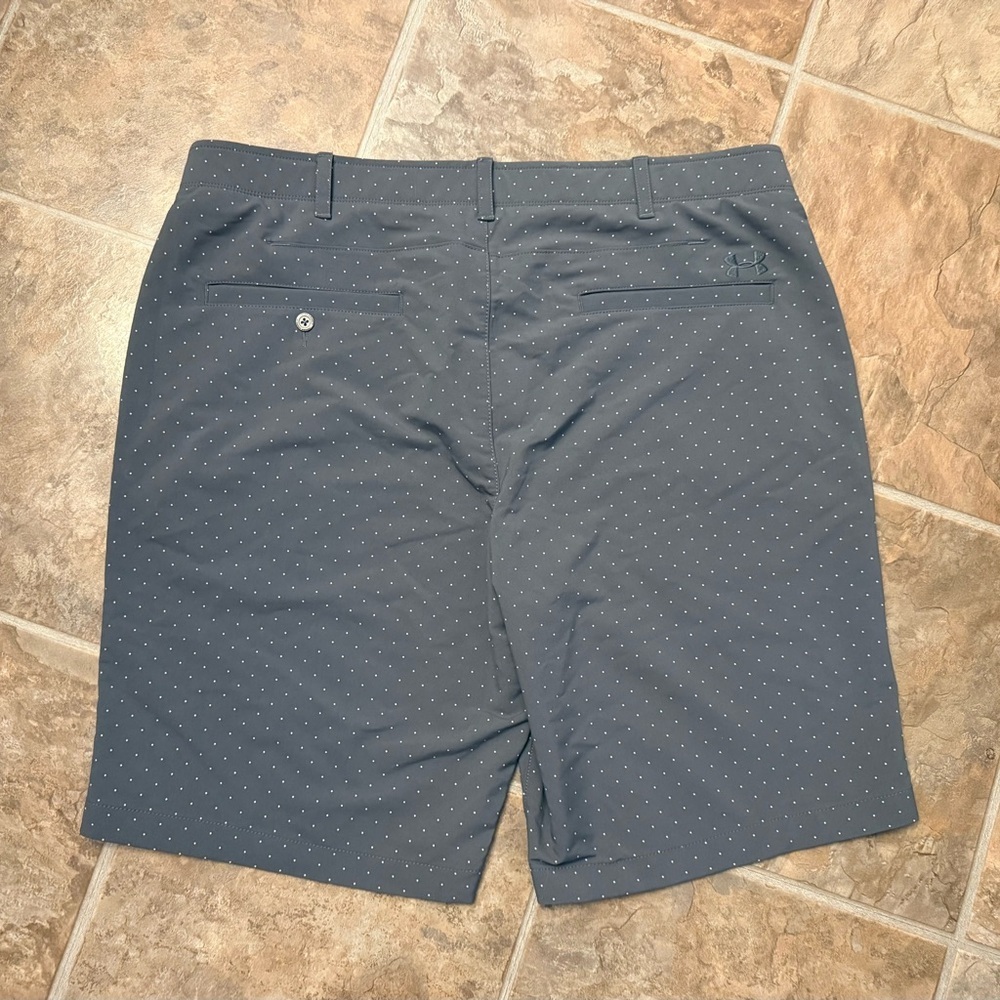 Under Armour HeatGear Men’s Slate Gray Micro-Dot Golf Shorts Size 40 - Picture 3 of 5